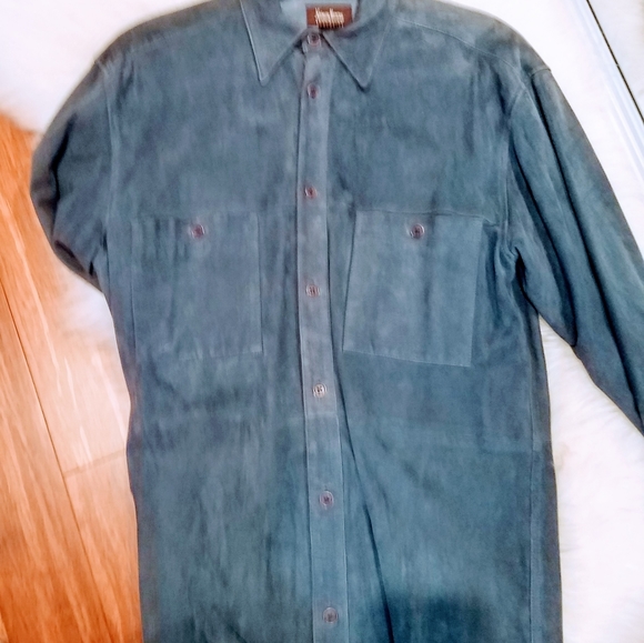 Neiman Marcus Suede Men's Shirt - Picture 4 of 5